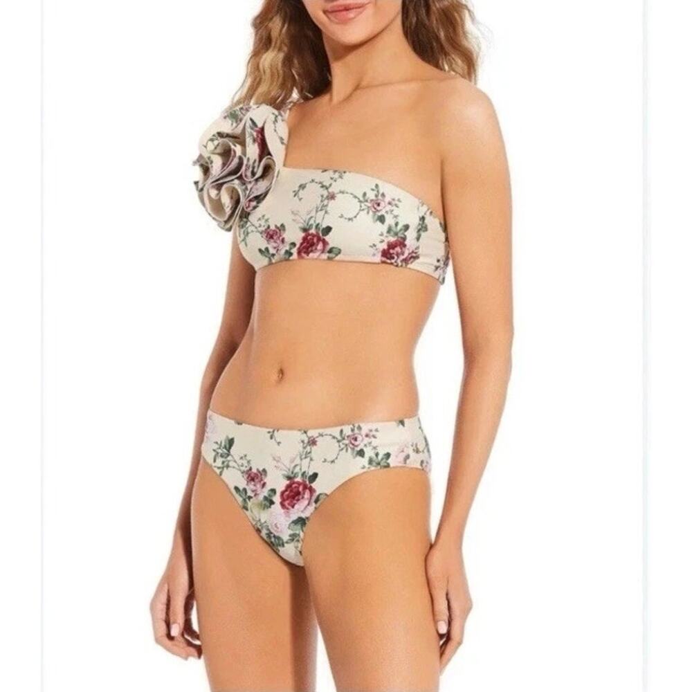 Antonio Melani x Style Bungalow Bikini Bottom Mira Flores Garden Cream XL NWT